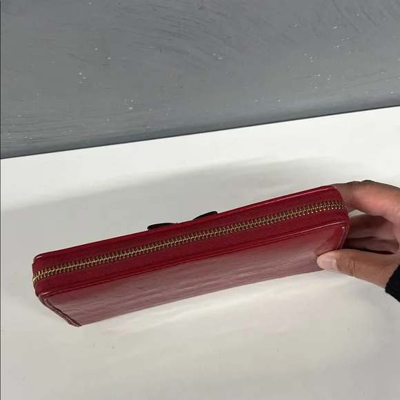 Coach Red Monogram Wallet - Picture 6 of 12